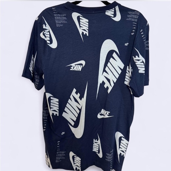 Nike Men's Blue and White Logo T-Shirt Size Medium - Picture 4 of 4